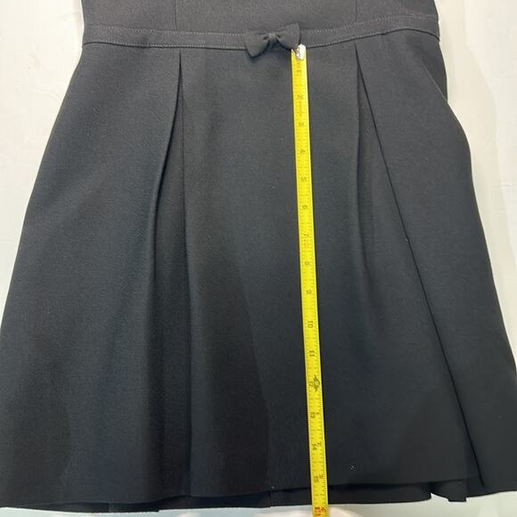 NWT Bebe Little Black Dress w/ Elastic Spaghetti Straps Underskirt Mini Size 6 - Picture 8 of 9